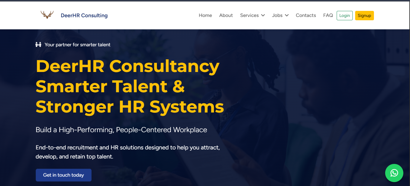 Deer Hr Consultancy - web design project